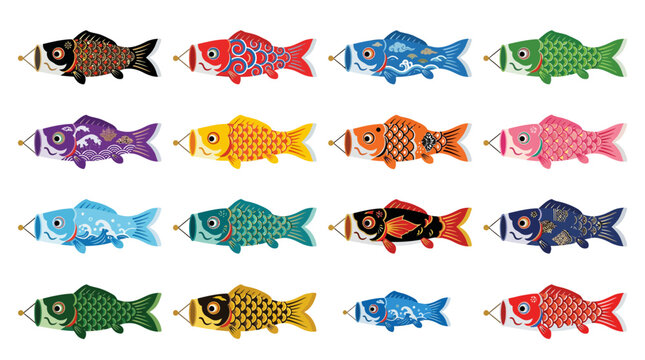 Colorful Fish Various Patterns.