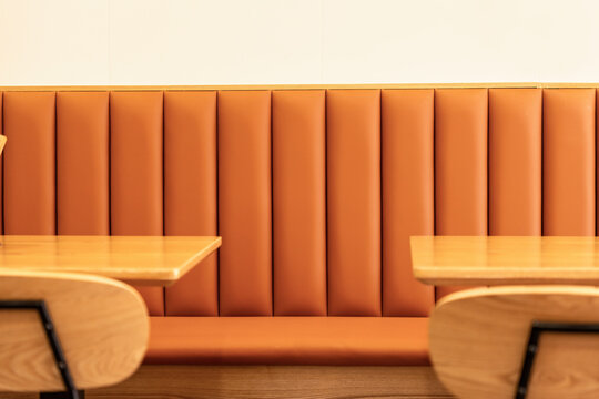 Cozy Modern Restaurant Booth Seating Interior Scene