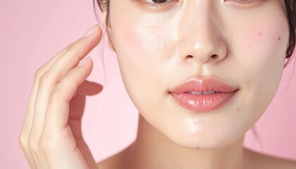 Obraz premium 自然な笑顔の日本人女性ポートレート 余白あり ナチュラルビューティー