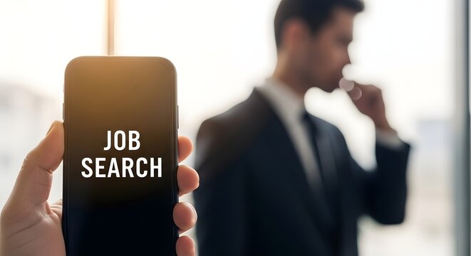 Effective job search strategies man using phone for career opportunities