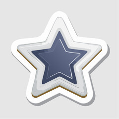 Obraz premium Layered Star Graphic with Blue Center