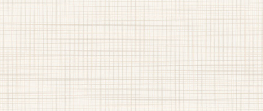 Light beige fabric seamless texture. Cross hatch linen canvas repeated background. Weave sackcloth material wallpaper. Rough rustic woven burlap surface textile. Vector organic hessian cotton backdrop