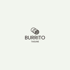 Obraz premium Burrito logo icon design template vector illustration