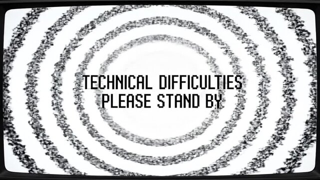 Visual TV Style Circles with Mono Tone Aesthetic in Retro Screen Effect