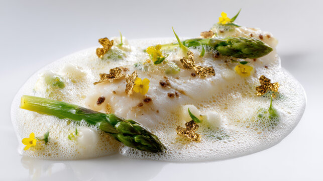 pan-seared turbot with champagne foam