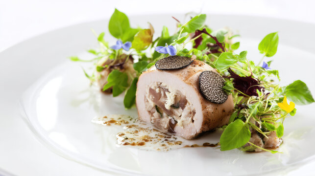guinea fowl galantine with truffle vinaigrette