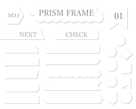 Simple white flat label set