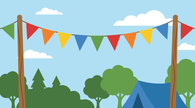 Colorful Bunting Flags for Outdoor Festival Decor
