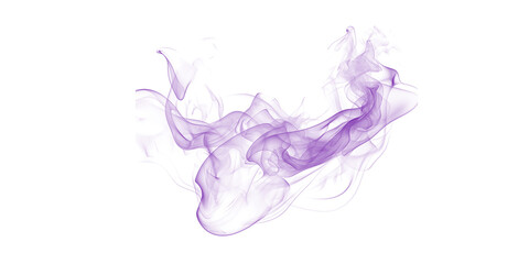 Fototapeta premium Swirling Purple Smoke Cloud Isolated on Black Background for Fantasy Horror or Motion Graphics Compositing Overlay Effect