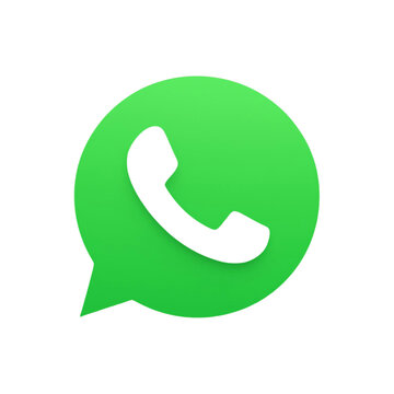 Whatsapp call icon green speech bubble with telephone handset high quality