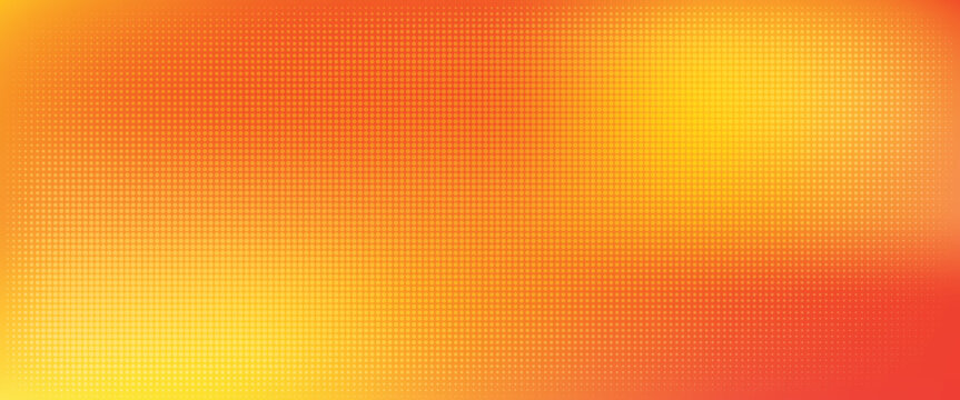 Abstract background with vibrant orange and yellow gradient featuring a subtle halftone dot pattern.