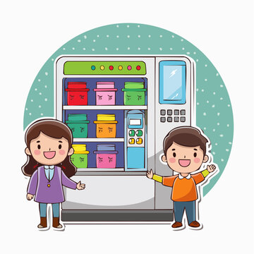 Children with Vending Machine