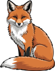 Obraz premium red-fox-sitting-calmly-with-fluffy-tail-_l5D_hzLyRNmr2h5HoAsDjg_xtfdOKf8S0C3k9pmhYQlKw_sd