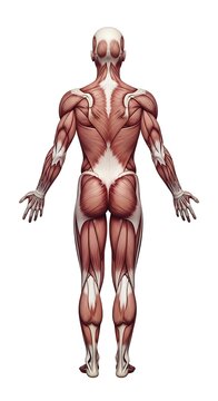 Human body muscle anatomy illustration.
