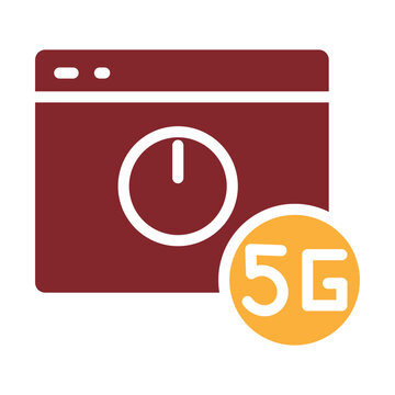 5G Deployment Vector Glyph Two Colors Icon Design