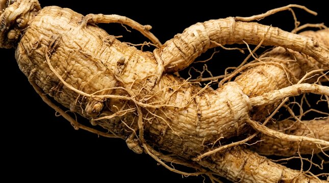 Close-up of burdock root system.