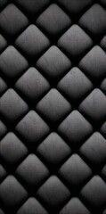 Obraz premium Black Quilted Leather Texture Background with Diamond Pattern Upholstery.
