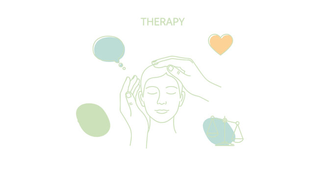 Mental Health Therapy Concept - Talking, Healing, Balance, Love