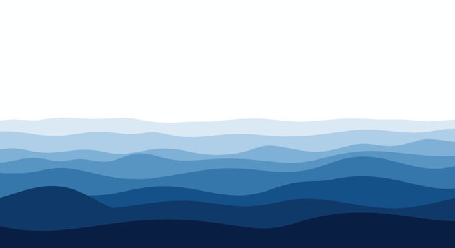 Blue mountain range landscape view.