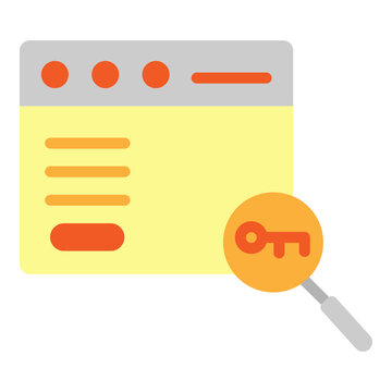 Keyword Research Vector Flat Icon Design