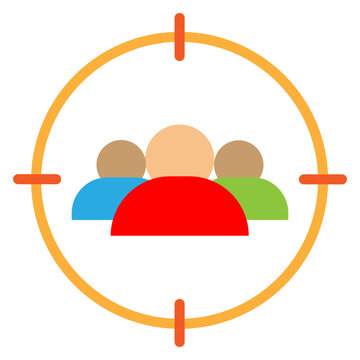 Audience Targeting Vector Flat Icon Design