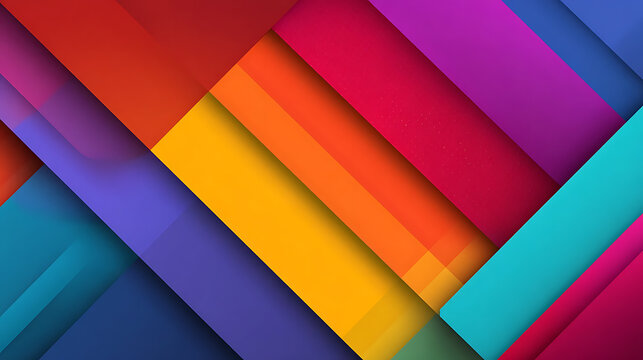 Colorful Diagonal Abstract Background with Layered Geometric Shapes and Vibrant Gradient Design