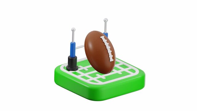 Playmobil american football kicker ready to punt the ball. Ideal for sportsthemed designs, webpages, blogs, and social media posts.