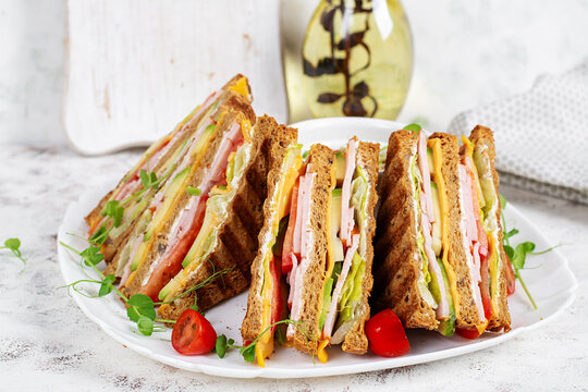 Healthy Homemade Sandwich Meal with Avocado Dip