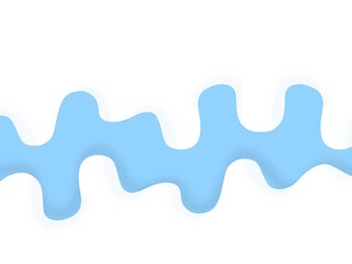 Simple border milk waves on blue background. © FibriyantiNur