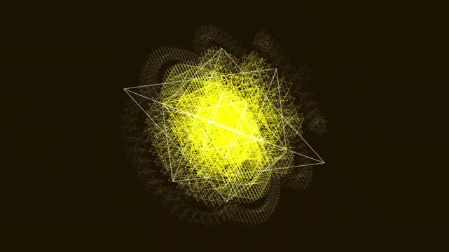 Premium 4K seamless loop of Merkaba Ajna chakra sacred geometry unfolding in a cinematic void. Ideal for VJ sets, trance visuals, meditation, and yoga studios.