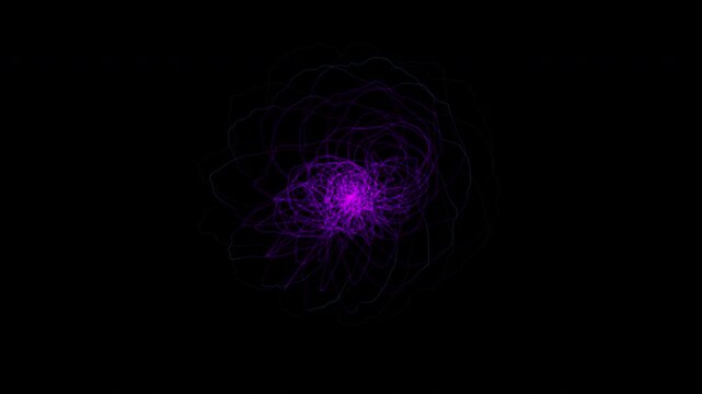 Premium 4K seamless loop of Vishuddha Throat Chakra torus knot sacred geometry folding inward in a cinematic void. Ideal for VJ sets, trance visuals, meditation apps, and yoga studios.