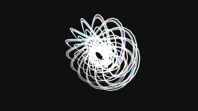 Premium 4K seamless loop of a 3D Torus Knot Manipura chakra sacred geometry morphing iridescently in a cinematic void. Ideal for VJ sets, trance visuals, meditation, and yoga studios.