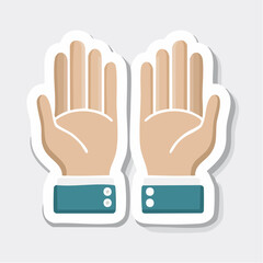 Obraz premium Two Open Hands Raised Upwards