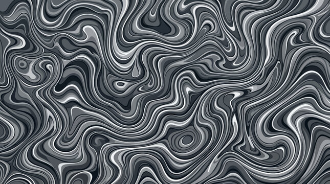 Gray swirling abstract background with wavy lines and curves