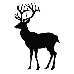 Obraz premium deer silhouette vector