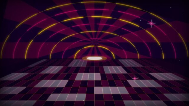 Ultimate Jackpot Game Show Stage Background, Neon Purple and Pink Casino Podium Animation