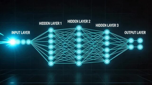 Neural network diagram with layers