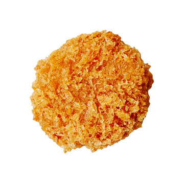 コロッケ 1個の切り抜き。サクサクの揚げ物、お惣菜、お弁当の食材 (Japanese potato croquette isolated. Deep fried breaded meat or potato cake for bento, lunch, or side dish)