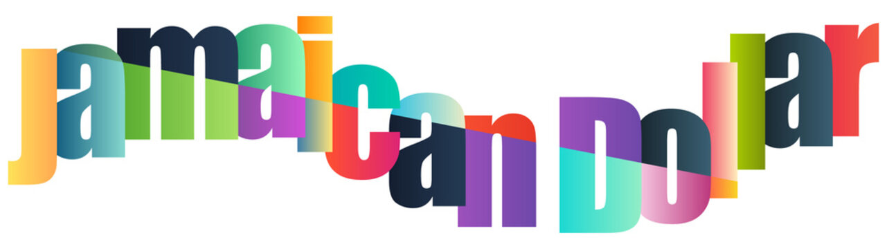 Colorful Text Design Featuring Jamaican Dollar Currency Name