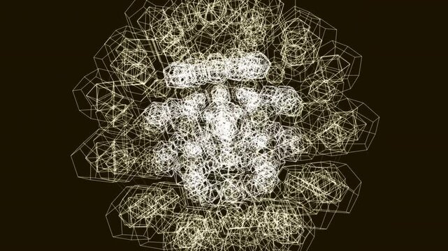Premium 4K seamless loop of nested Dodecahedron Ajna chakra sacred geometry unfolding in a cinematic void. Ideal for VJ sets, trance visuals, meditation, and yoga studios.