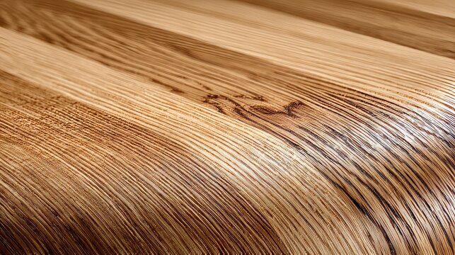 Close-up of a smooth, curved wooden surface showcasing its natural grain and warm tones.