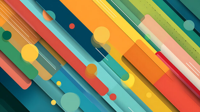 Colorful Abstract Geometric Background with Diagonal Shapes and Modern Dynamic Design