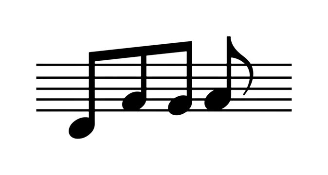 Simple Musical Note Sequence in Quarter and Eighth Notes