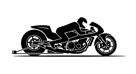 Obraz premium Motorcycle Side View Illustration 1.
