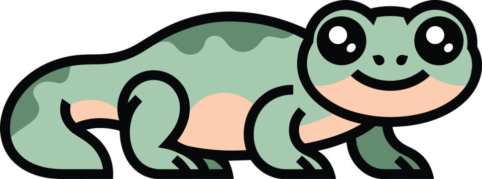 Cute Cartoon Frog Vector Illustration, Adorable Green Amphibian Animal Mascot Character Design