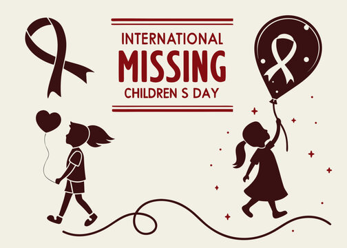 International Missing Children s Day awareness campaign with girls and balloons  raising awareness for missing kids