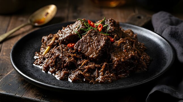 Beef Rendang Served