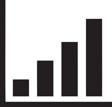 Bar graph icon vector for business statistics growth with statistics analysis progress business