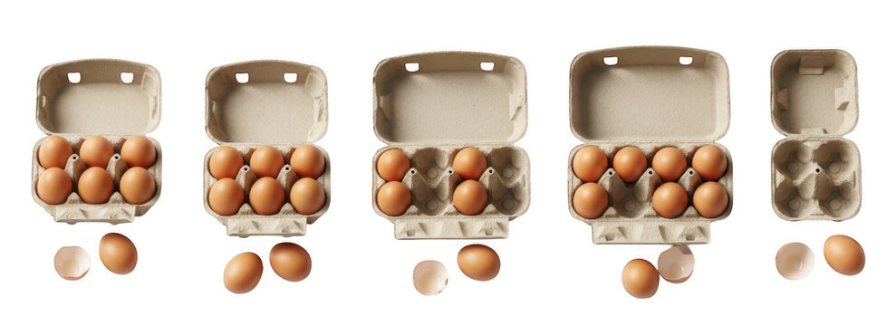eggs falling out of cardboard boxes