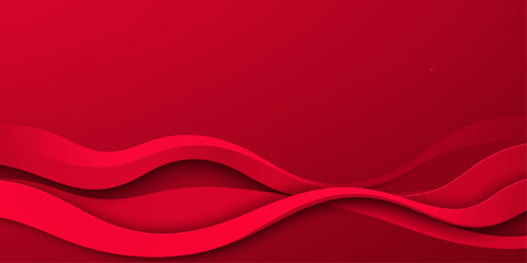 Obraz premium Abstract red background design with soft silk waves and satin texture curves creating a luxury wallpaper backdrop for modern business decoration